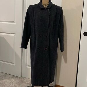 Vintage Wool Peacoat In Dark Gray. 14